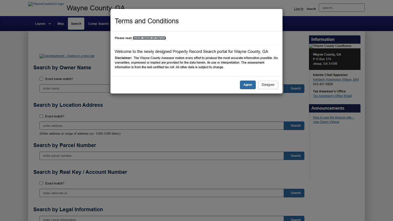 qPublic - Wayne County, GA - Search