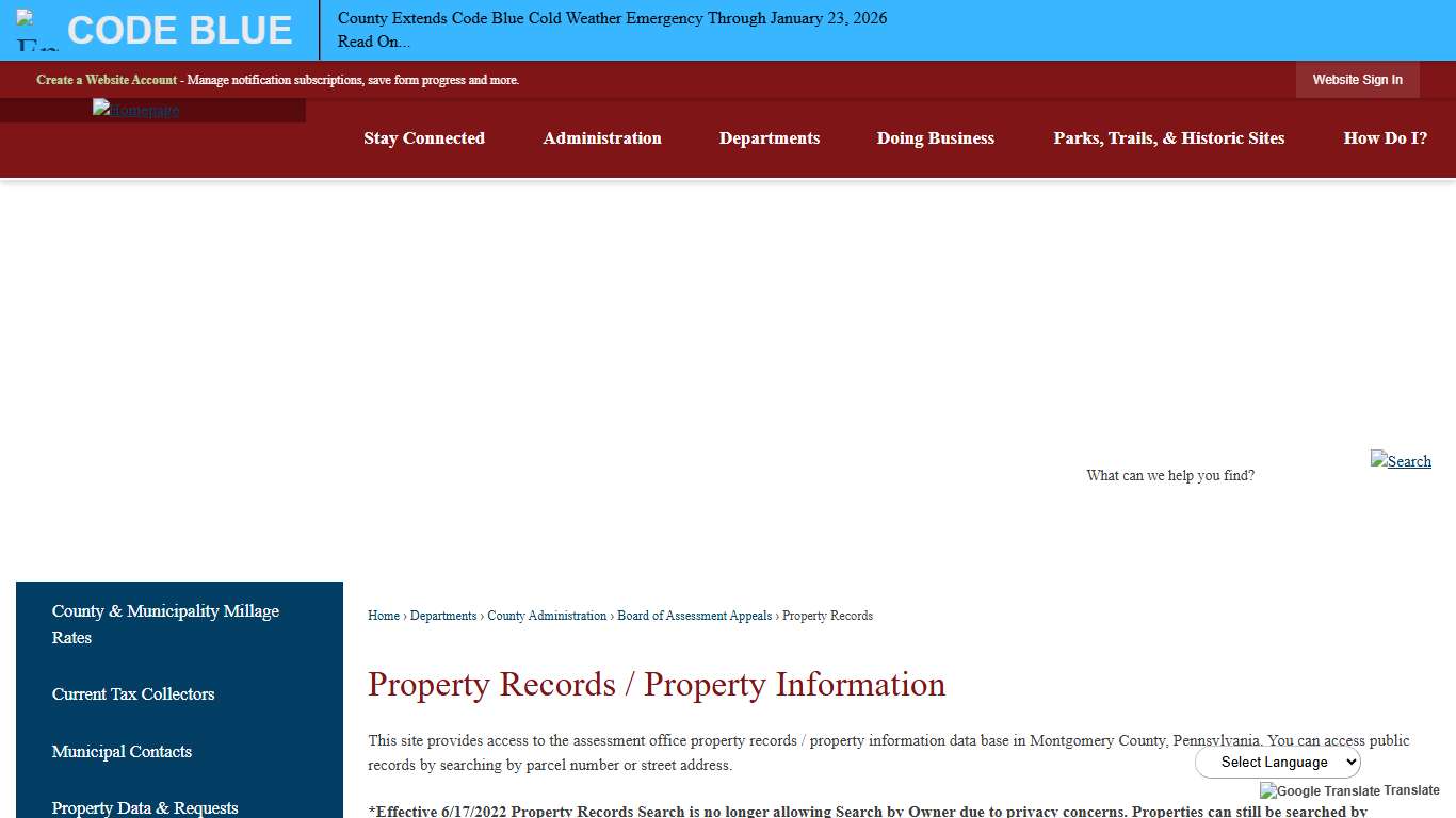 Property Records / Property Information | Montgomery County, PA - Official Website